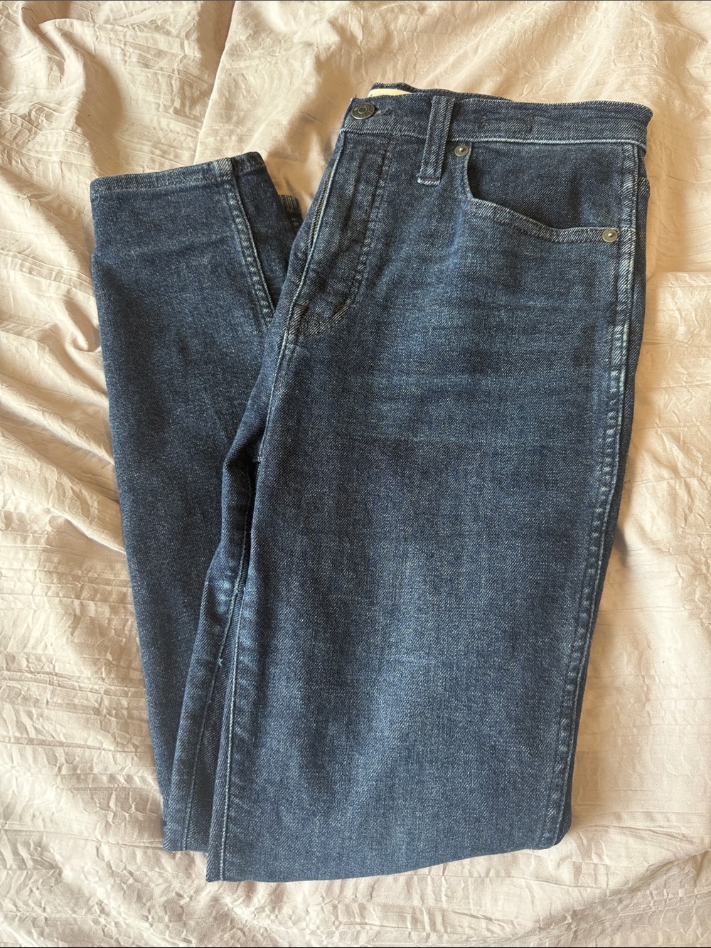 Madewell Dark Blue Straight-Leg Jeans